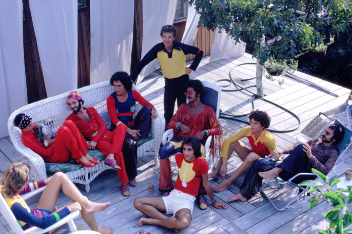 Burrows on Fire Island with friends. Photo: Courtesy of Flatiron Books